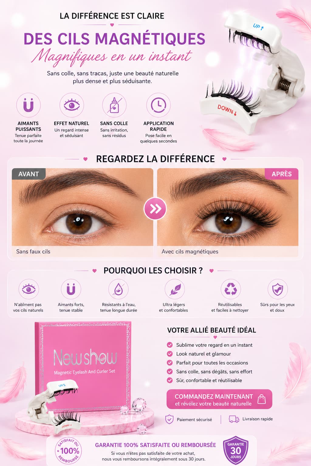 Cils Magnétiques Naturels – Pose Facile Sans Colle